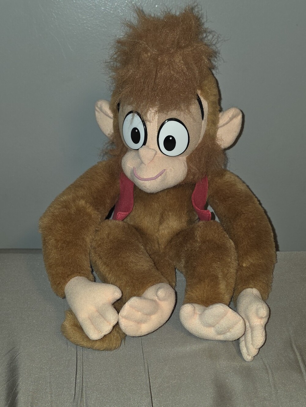 Vintage Disney Mattel 1992 Aladdin Abu 17" Monkey Vest Plush Stuffed